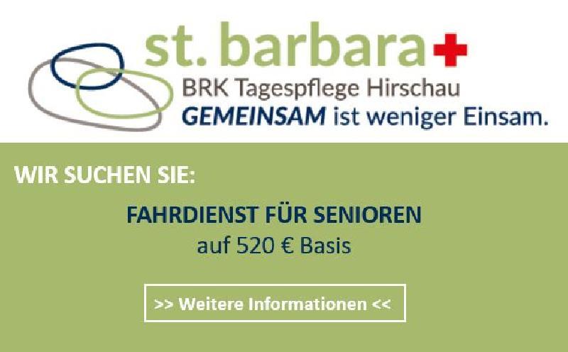 Stellenanzige, BRK Tagespfege St. Barbara, Hirschau - Foto von BRK Tagespflege Hirschau