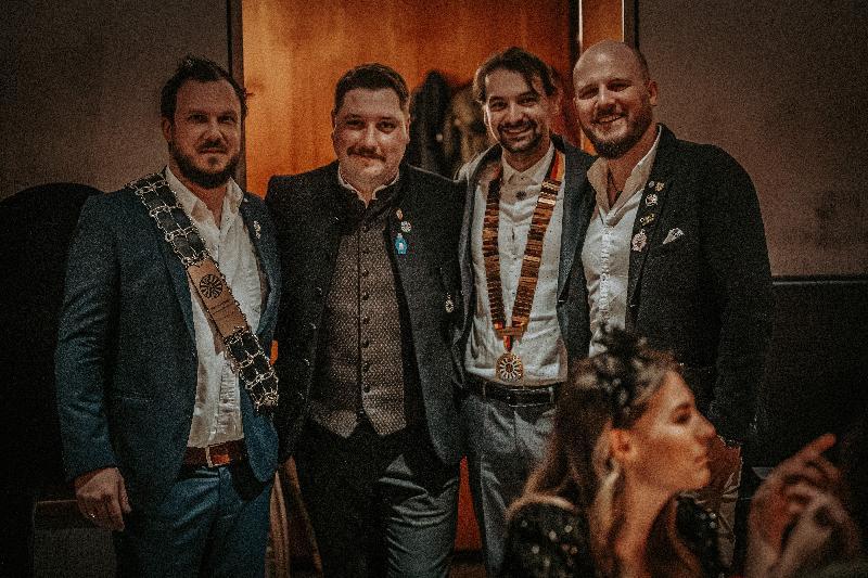 Das neue Präsidium von Round Table 69 Amberg (von links): Vizepräsident Daniel Seidel, Schatzmeister Stefan Fuchs, Präsident Michael Werthner und Sekretär Bastian Prechtl. - Foto von Golinski